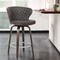 Armen Living Mynette 30" Swivel Brown Faux Leather Bar Stool LCMTBAWABR30 - alternate 4